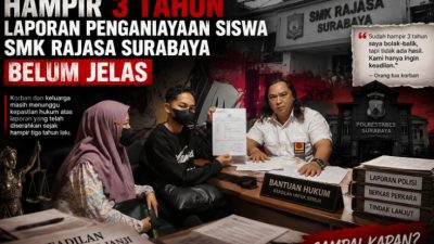 Unit PPA Polrestabes Surabaya Dinilai Gagal Lindungi Anak, Kasus SMK Rajasa 3 Tahun Mangkrak Tak Jelas proses nya