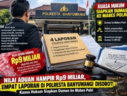 Minta Kepastian Hukum Soal Aduan Rp8,9 M, Tim Kuasa Hukum Desak Polresta Banyuwangi Transparan