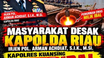 Warga Kuantan Singingi Desak Polda Riau dan Polres Kuansing Tangkap “Ibal”, Diduga Otak Pelaku PETI